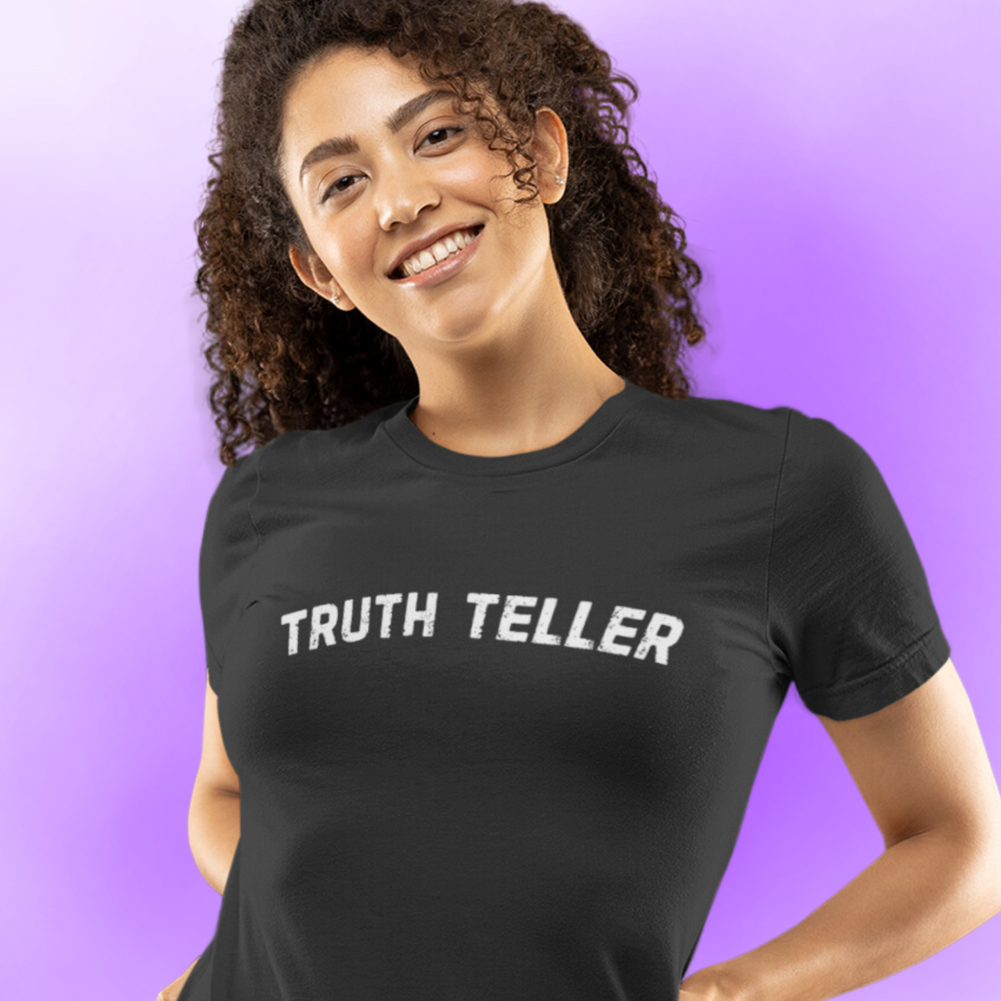 Truth Teller Tee Shirt, Trendy Christian Church Tees, Gifts for Religious Teens, Faith Ts for Trendy Moms, Giftable Church Apparel, Bible Ts