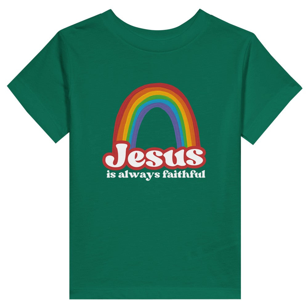 St Patricks Day Faith Tee for Girls, Jesus Rainbow Shirt, Faith Based Gift for Kids, St Pattys Day Girls T, Green Top for St Paddys