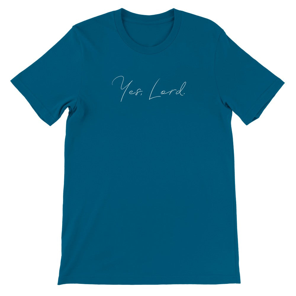 Yes Lord T-Shirt, Trendy Church Outfit, Jesus Lover Apparel Gift, Christian Life Tee, Minimalist Faith T, Biblical Sayings Womens Tshirt