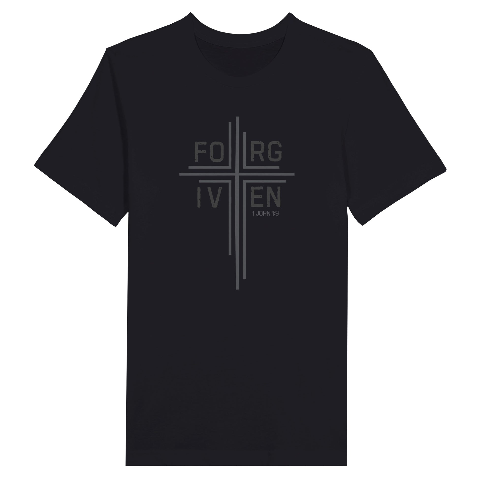 Forgiven Cross 1 John 1:9 Christen Men's T-Shirt