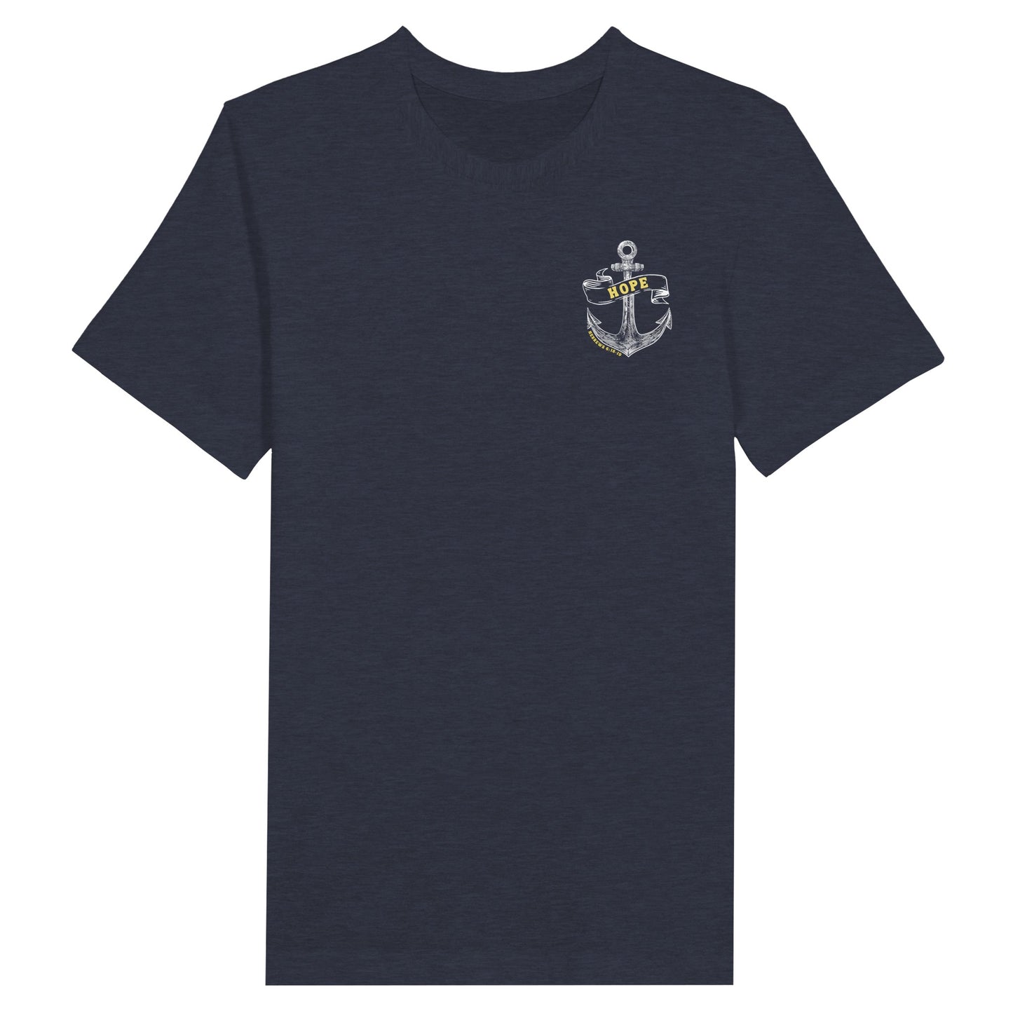 We Have This Hope Hebrews 6:18-19 Anchor Front and Back Design Christian Men's T-Shirt