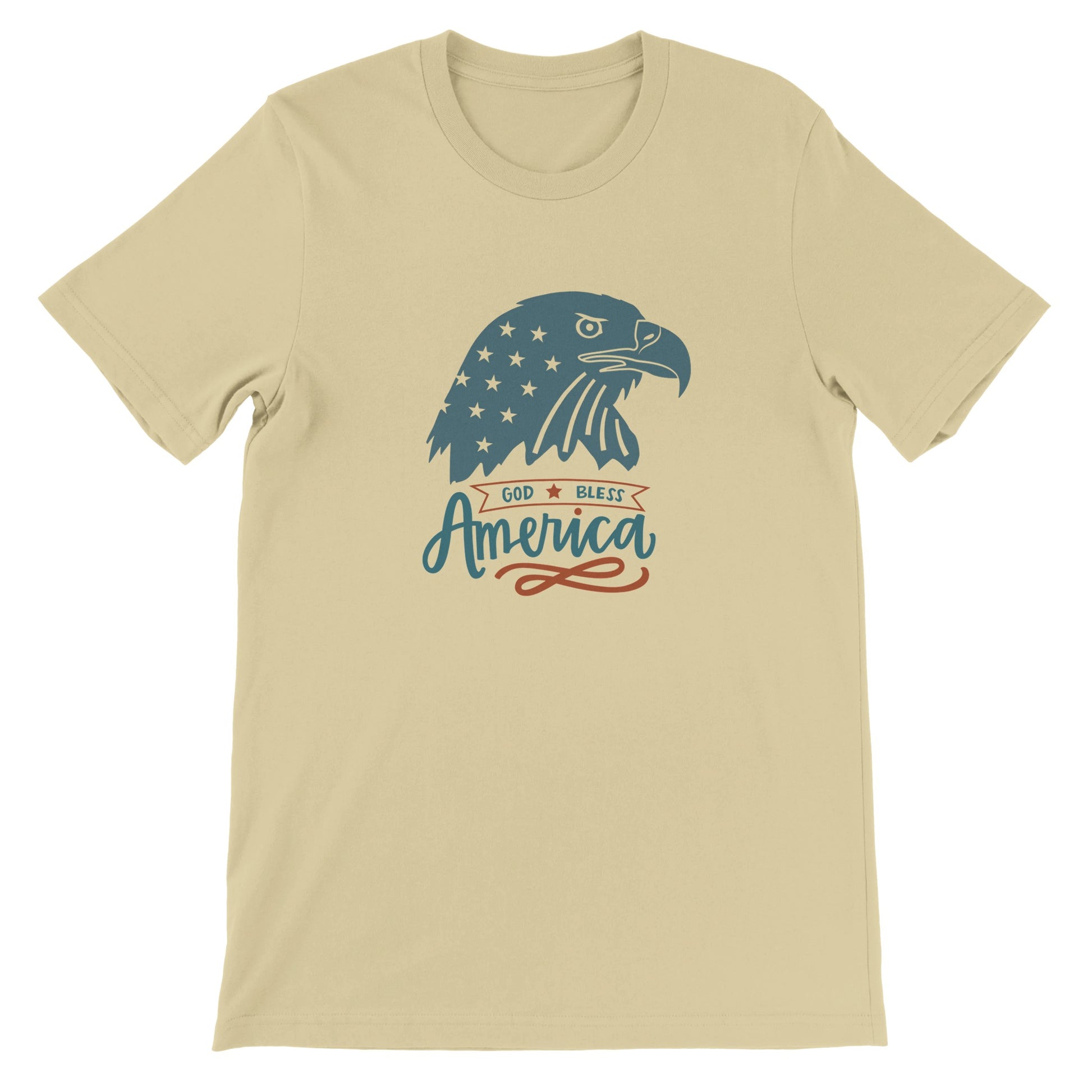 God Bless America Eagle Head Patriotic Christian Women's T-Shirt