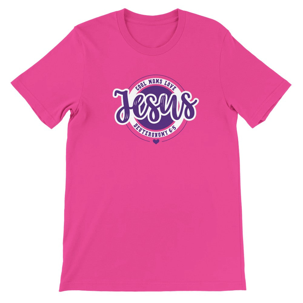 Cool Moms Love Jesus Christian Mom T-Shirt, Jesus Tee Aesthetic, Mother's Day Apparel Gifts for Religious Mamas, Faith-Based Scripture Tees