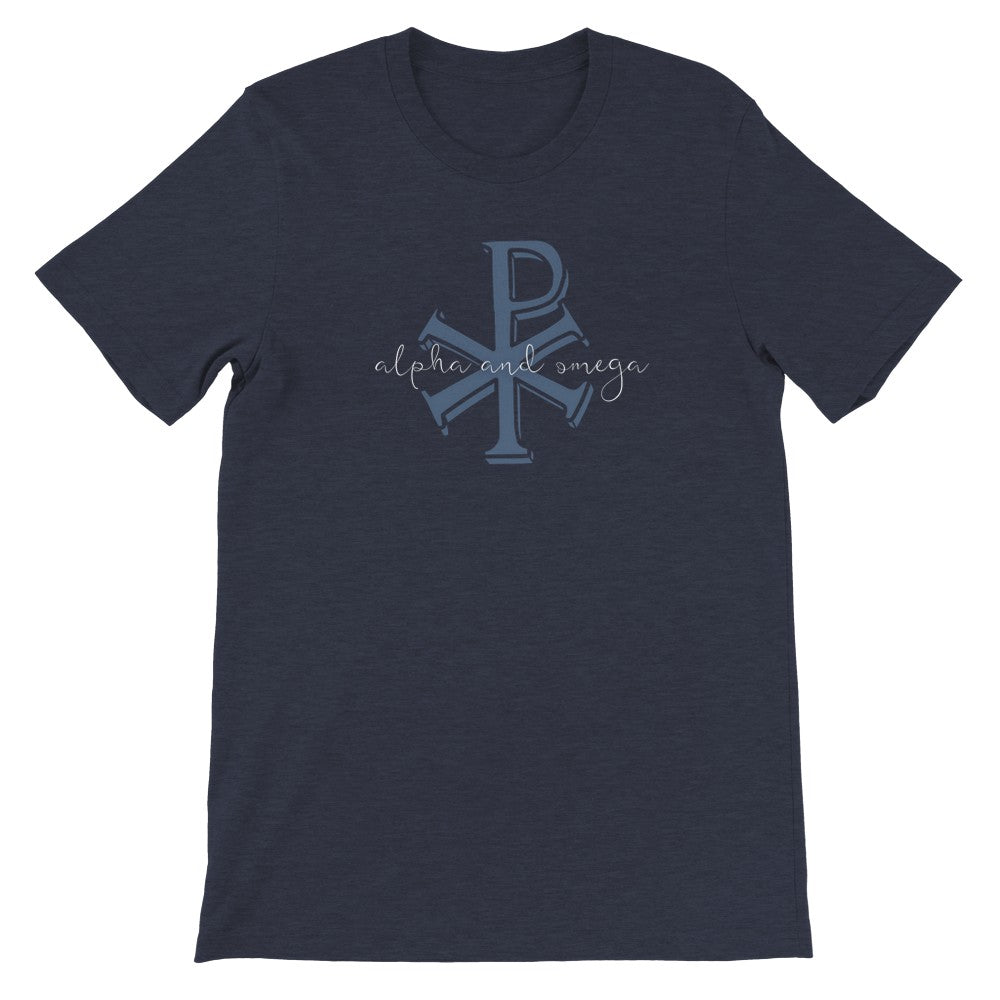 Chi Ro Shirt, Alpha and Omega TShirt, Greek Letter Christian Tee, Church Outfit for Her, Christian Best Seller, Catholic Apparel Gifts