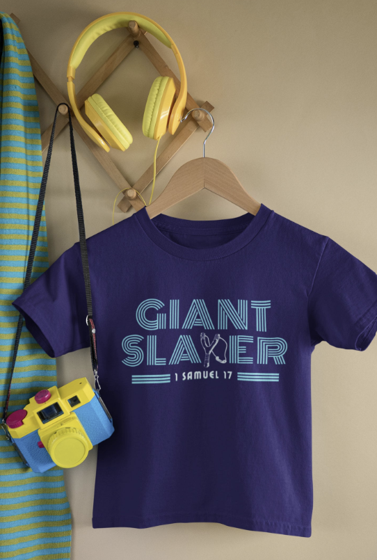 Giant Slayer, David and Goliath Shirt, Toddler Bible Story T, Funny Christian Toddler Shirt, Faith Ts for Baby, Sling Shot Shirt for Kids