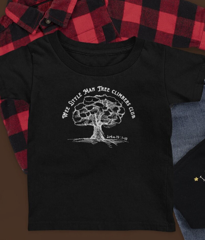 Zacchaeus Bible Story Tee, Funny Tree Shirt for Baby, Hilarious Shirt for Boys, Boys Bible Parable Shirt, Baby Tee That Makes Me Laugh