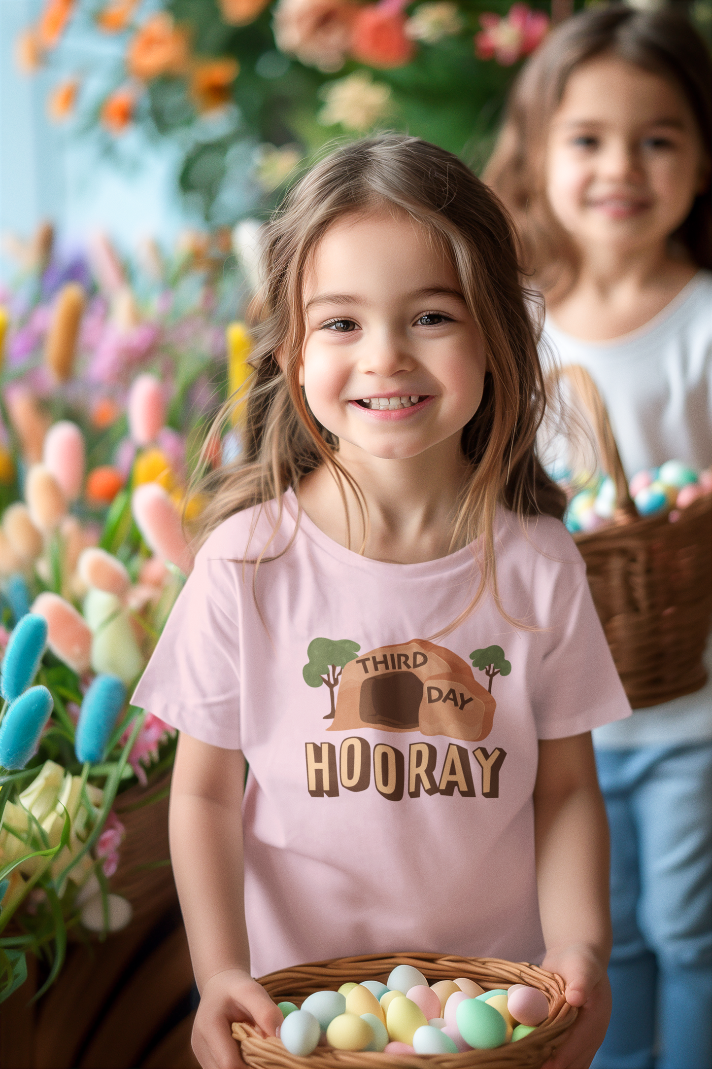 Third Day Hooray, Religious Toddler Easter Tee, Jesus Holiday T-Shirts for Baby, Empty Tomb T for Babies, God Gift for Easter Basket Filler