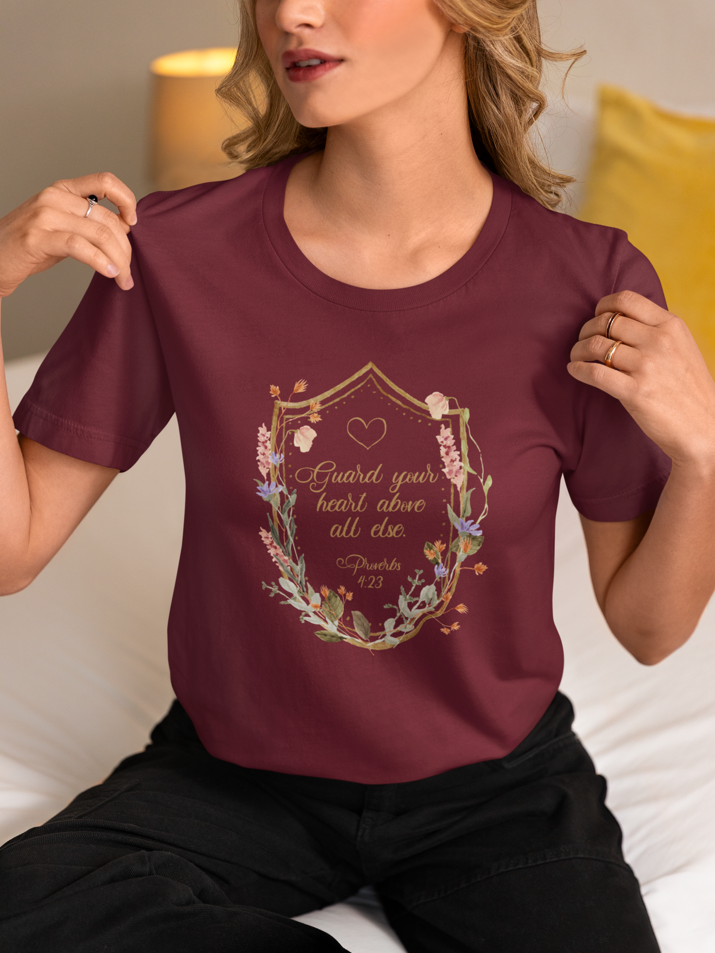 Guard Your Heart Tee, Bible Verse Teen Girl T, Scripture Tees for Young Women, College Women Faith Tshirt, Christian Gifts for Teenagers