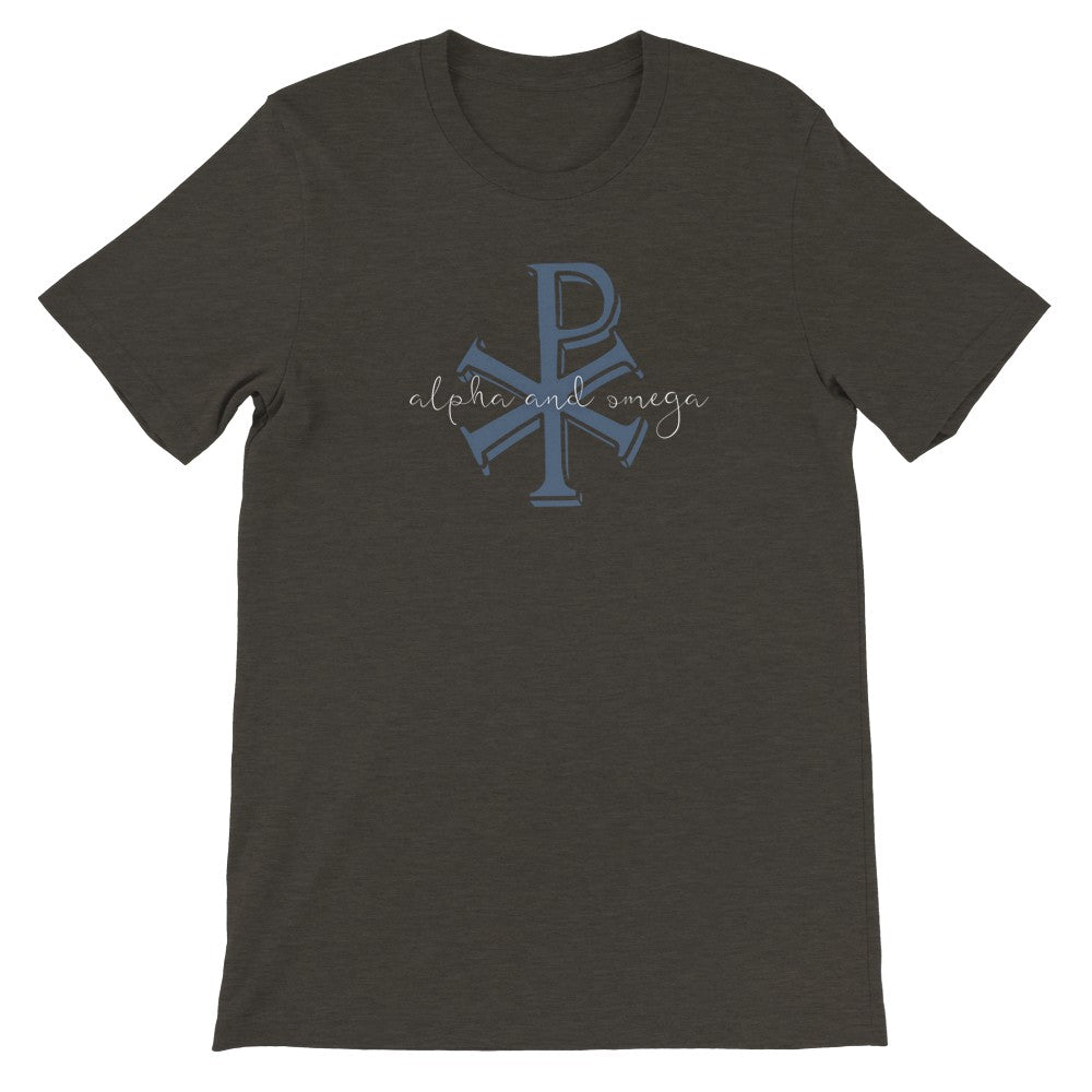 Chi Ro Shirt, Alpha and Omega TShirt, Greek Letter Christian Tee, Church Outfit for Her, Christian Best Seller, Catholic Apparel Gifts