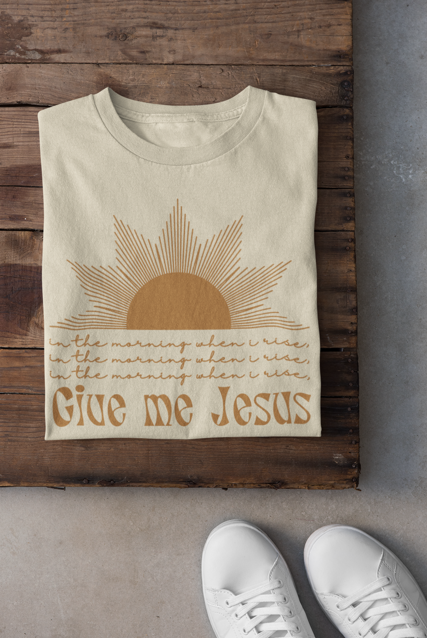 Give Me Jesus Shirt, Hymn T-Shirt, Worship Gifts for Her, Minimalist Faith Tee, Boho Faith T-Shirt, In the Morning When I Rise, Jesus Outfit