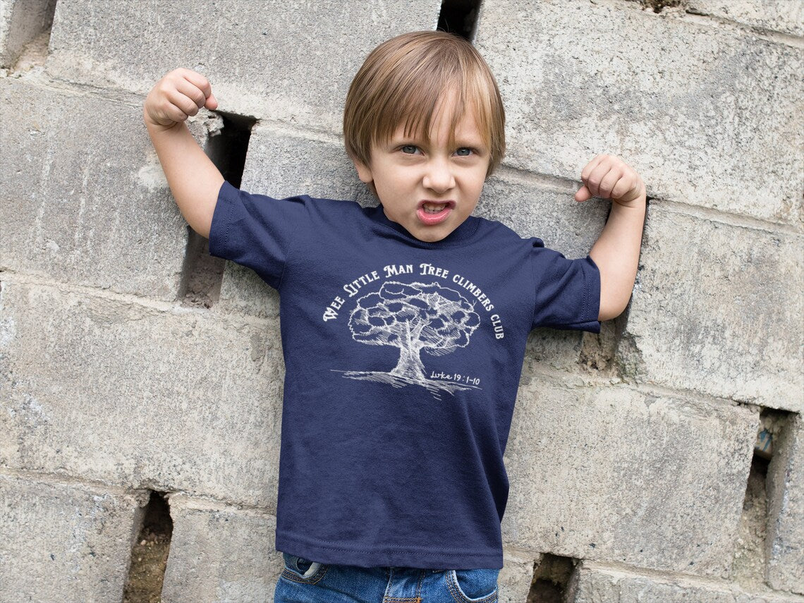 Zacchaeus Bible Story Tee, Funny Tree Shirt for Baby, Hilarious Shirt for Boys, Boys Bible Parable Shirt, Baby Tee That Makes Me Laugh