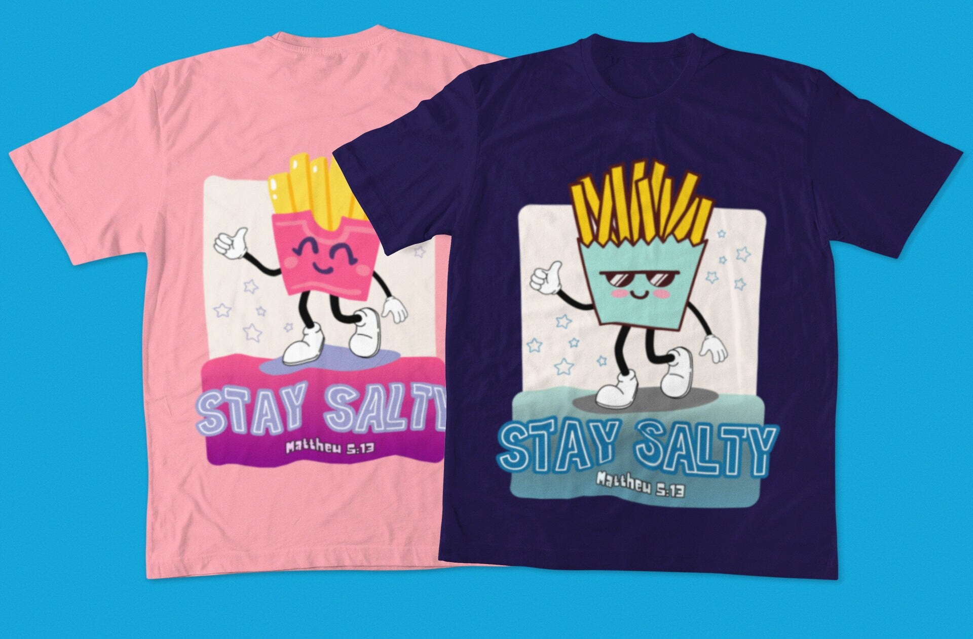 Stay Salty Shirt, Matthew 5:13, Funny French Fry Shirt, Christian T-Shirt for Baby, Kids Shirt that Makes Me Laugh, Salt and Light Toddler T