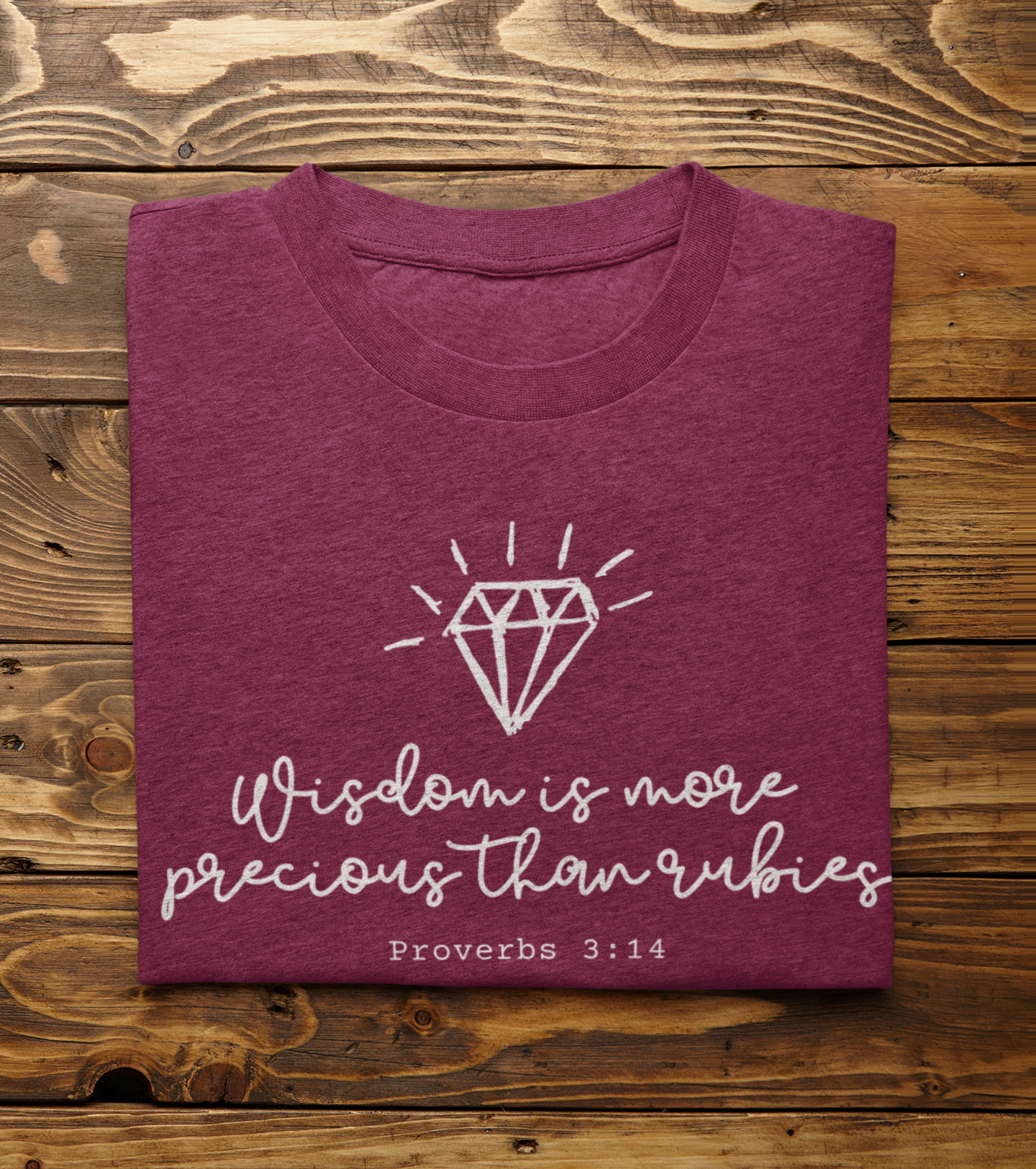 More Precious Than Rubies, Proverbs 3:15, Wise Woman Faith Tee, Wisdom Shirt for Women, Minimalist Faith Tee, Faith Apparel Gifts for Her