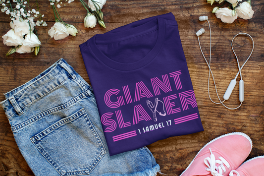 Slaying Giants, David and Goliath Shirt, Christian Merch, Motivational Ladies Faith T, Slay All Day, Plus Size Faith, God is within Her