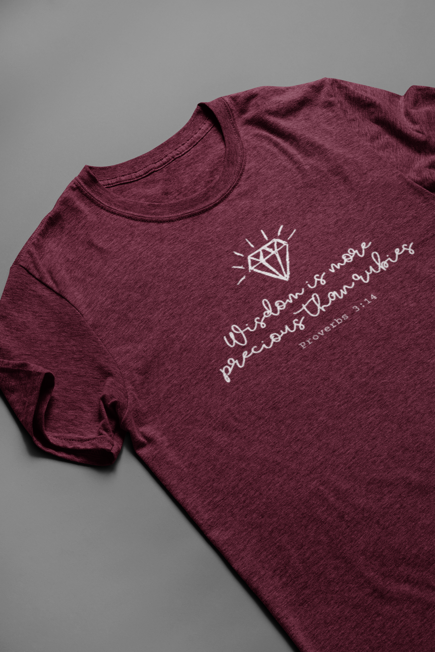 More Precious Than Rubies, Proverbs 3:15, Wise Woman Faith Tee, Wisdom Shirt for Women, Minimalist Faith Tee, Faith Apparel Gifts for Her