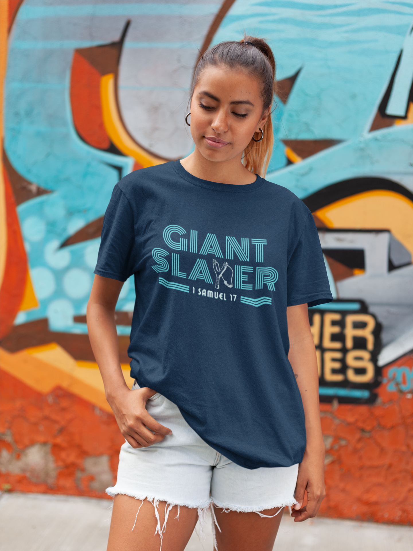 Slaying Giants, David and Goliath Shirt, Christian Merch, Motivational Ladies Faith T, Slay All Day, Plus Size Faith, God is within Her