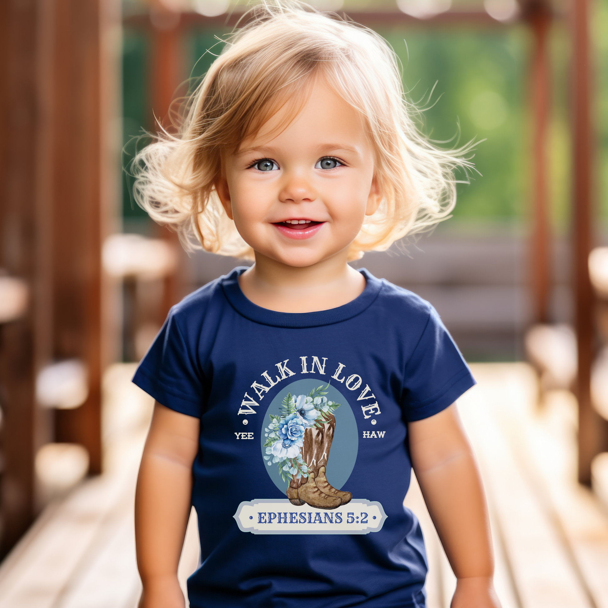 Walk in Love Shirt, Rodeo Faith T For Baby, Western Style Baby T, Ephesians 5 2, Cowboy Boots Toddler T, Baby Girl Faith Tee