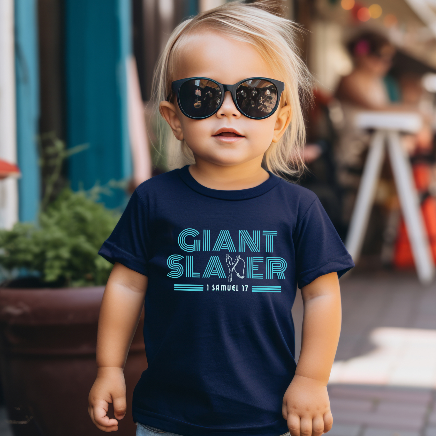 Giant Slayer, David and Goliath Shirt, Toddler Bible Story T, Funny Christian Toddler Shirt, Faith Ts for Baby, Sling Shot Shirt for Kids