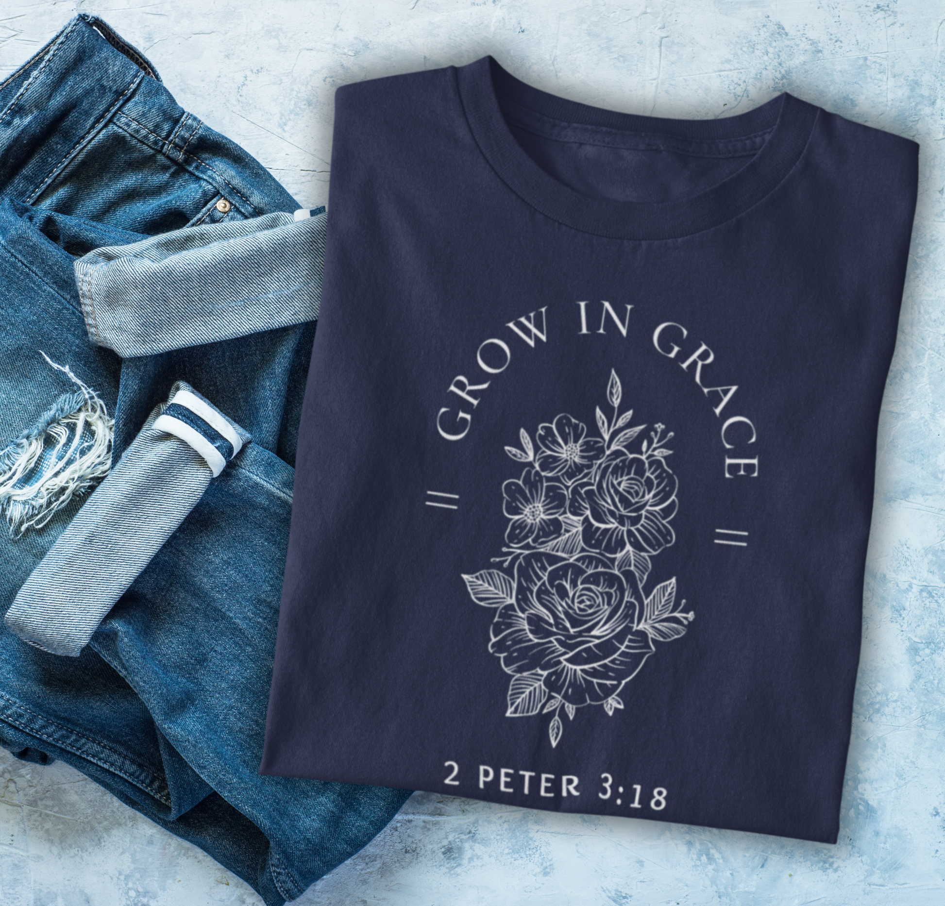 Grow in Grace Shirt, Religious Top for Her, Grace Gifts for Her, Pastor Wife Gift, Bible Verse Ladies T, Christian Gardening Tee, Minimalist