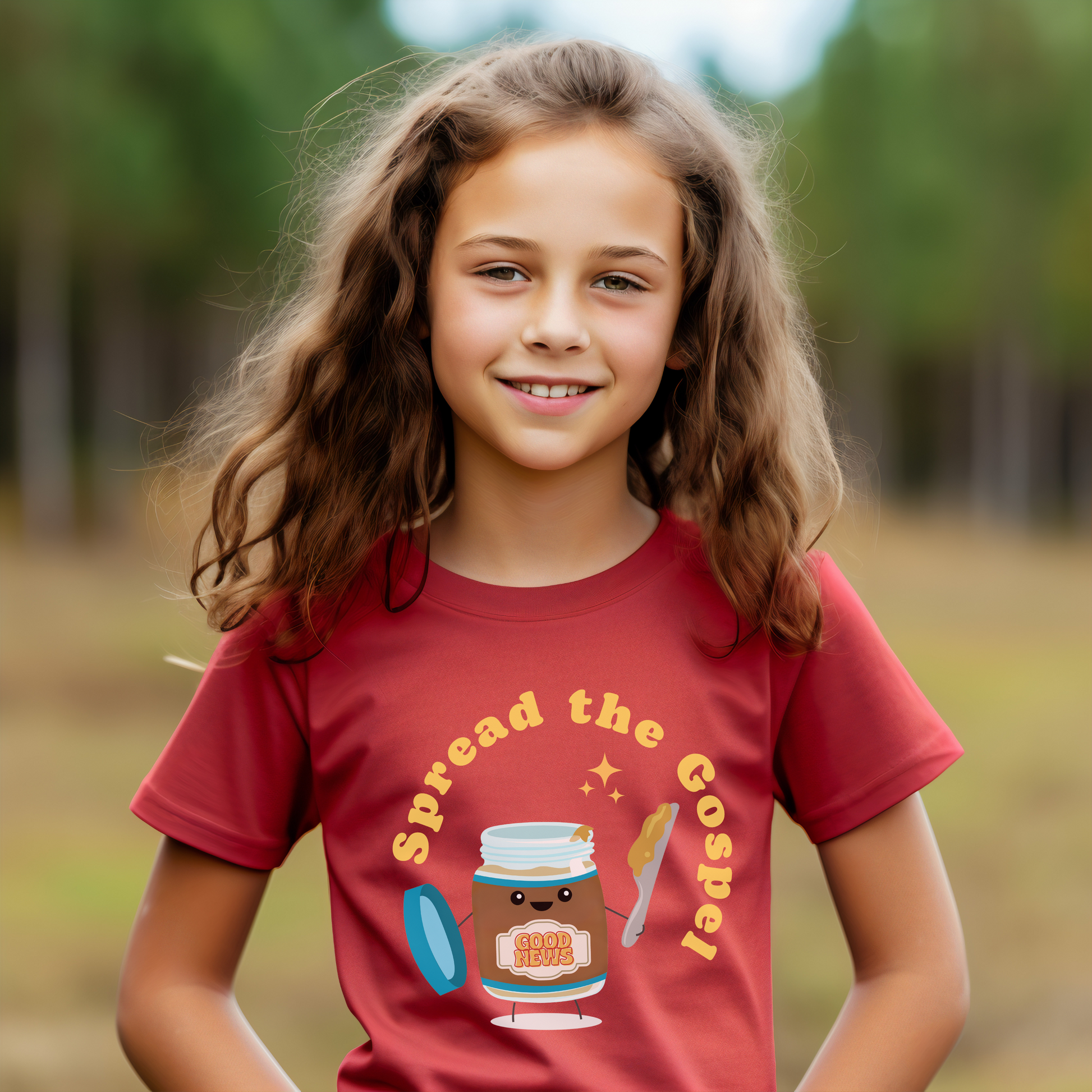 Spread the Gospel, Foodie Kids Faith T, Peanut Butter Gift, Funny Jesus Shirt, Cute Christian Shirt, Evangelical Kids Shirt, Baptism Present.