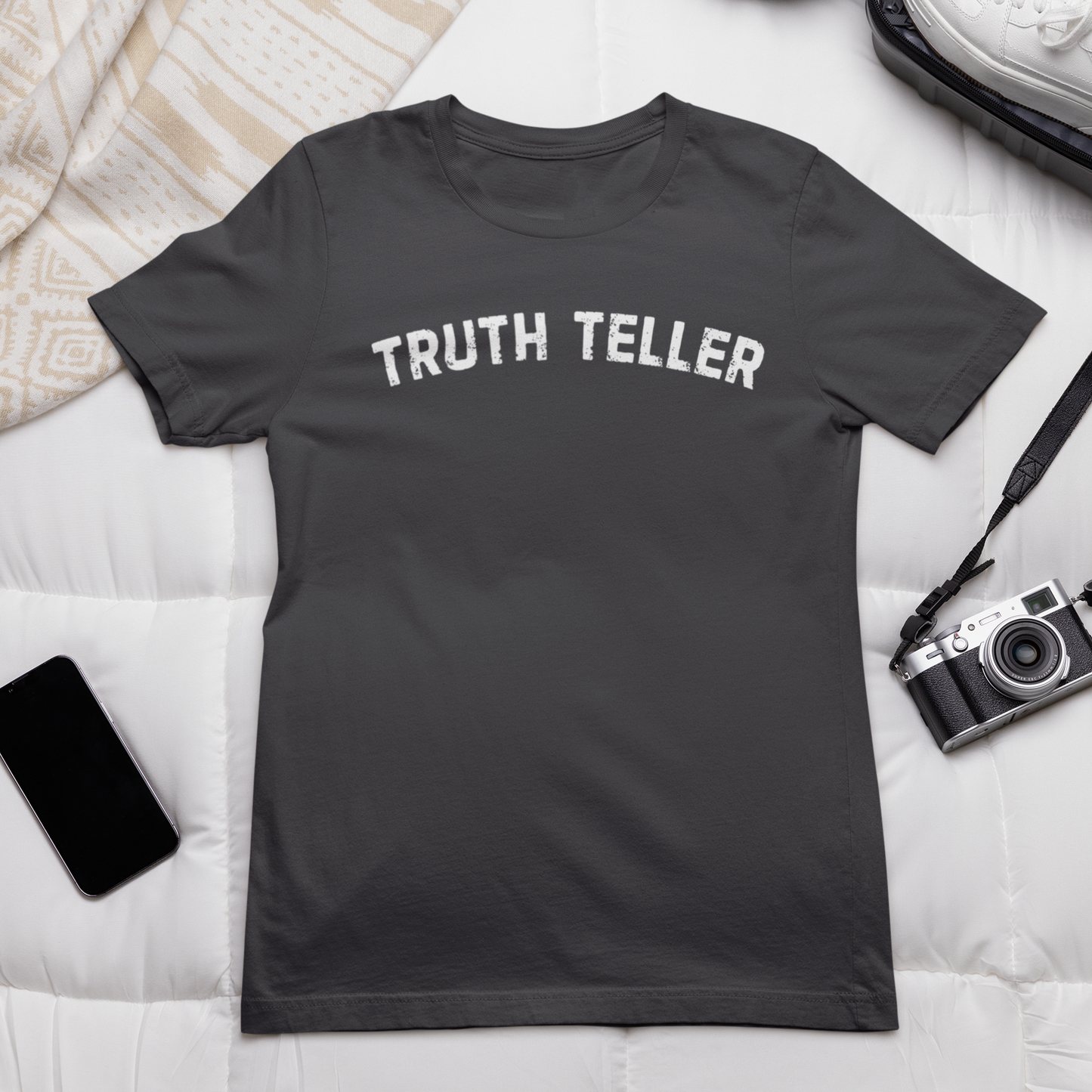 Truth Teller Tee Shirt, Trendy Christian Church Tees, Gifts for Religious Teens, Faith Ts for Trendy Moms, Giftable Church Apparel, Bible Ts